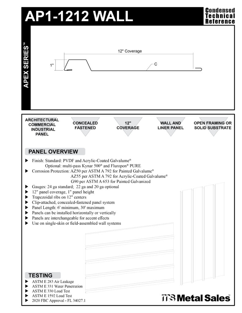 Ap1-1212 Apex Series Specs