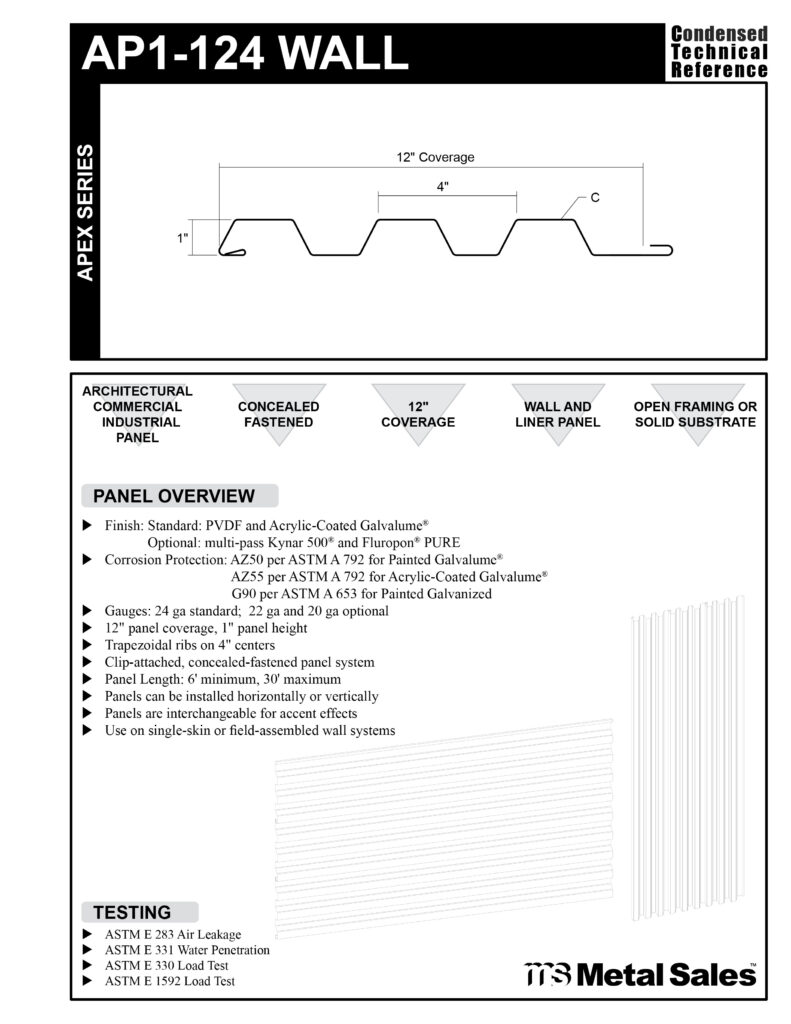 AP1-124 apex series specs