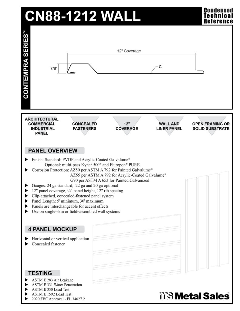 CN88-1212 Contempra Series Specs