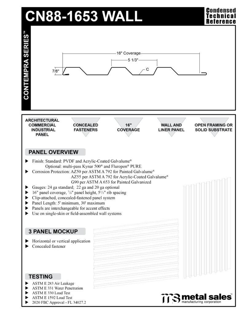 CN88-1653 Contempra Series Specs