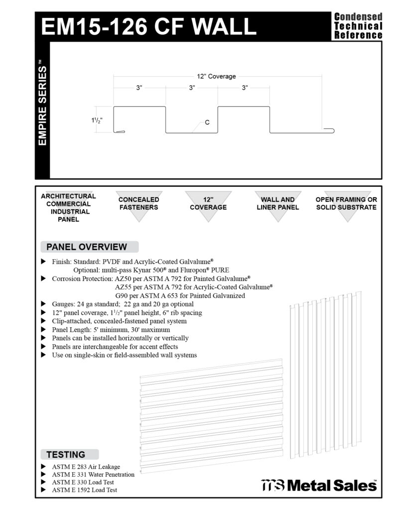 EM15-126 EM15 SERIES SPECS