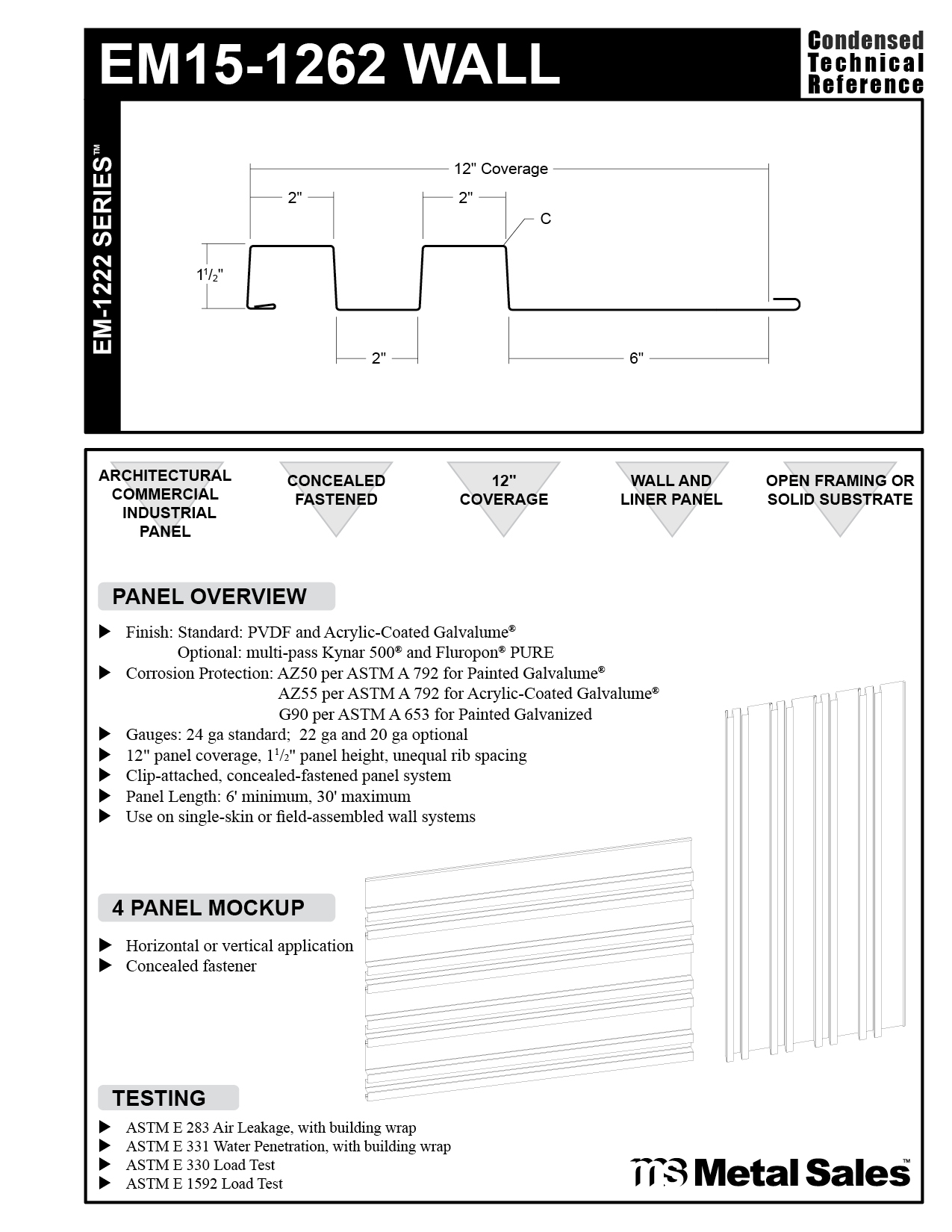 EM15-1262 EM15-1222 SERIES SPECS