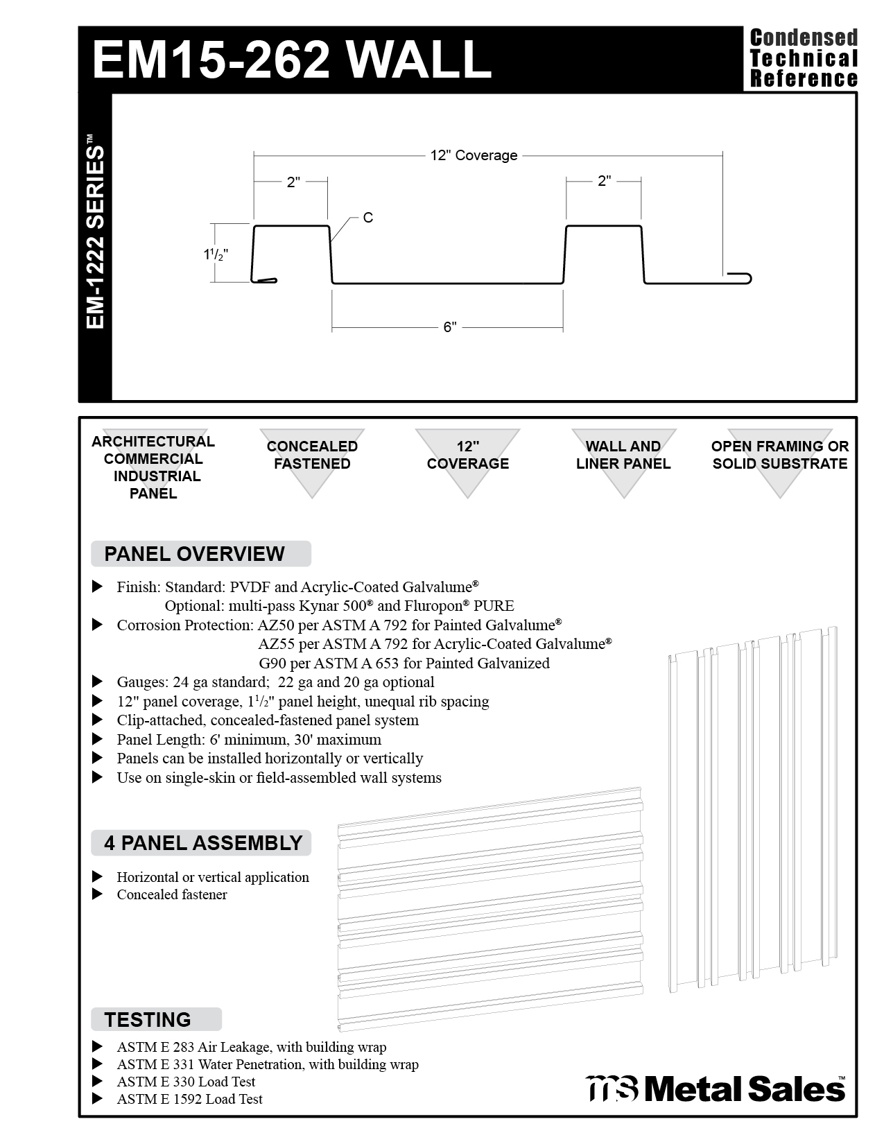 EM15-262 EM15-1222 SERIES SPECS