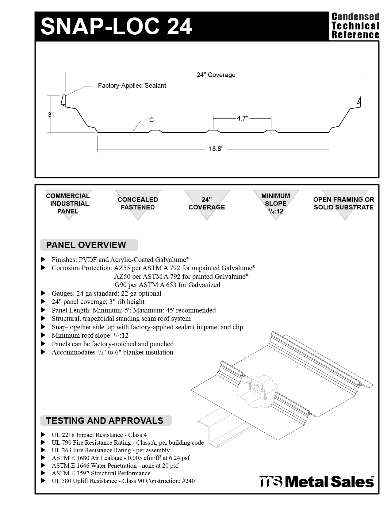 Seam-Loc 24 Concealed Fastened Roof Panels