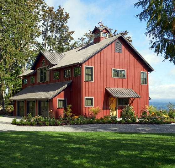 red metal residential home and roof 